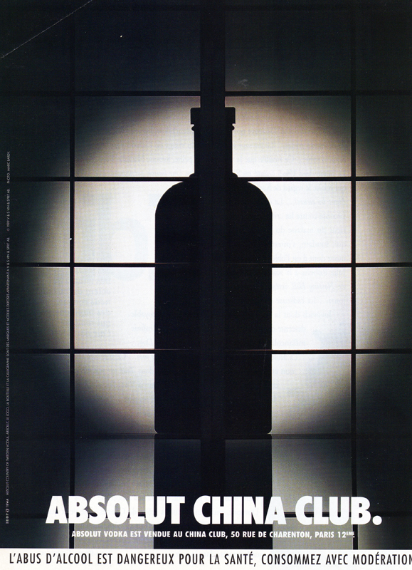 Campagne Absolut - Boîtes de nuit - France - Absolut China Club