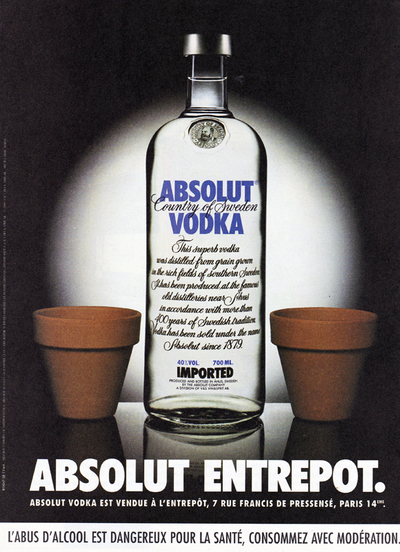 Campagne Absolut - Boîtes de nuit - France - Absolut Entrepot