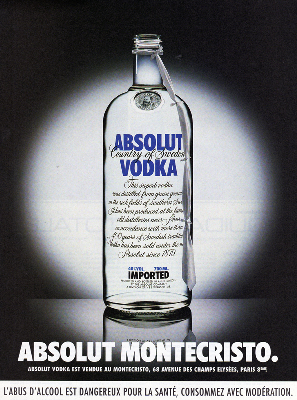 Campagne Absolut - Boîtes de nuit - France - Absolut Monttecristo