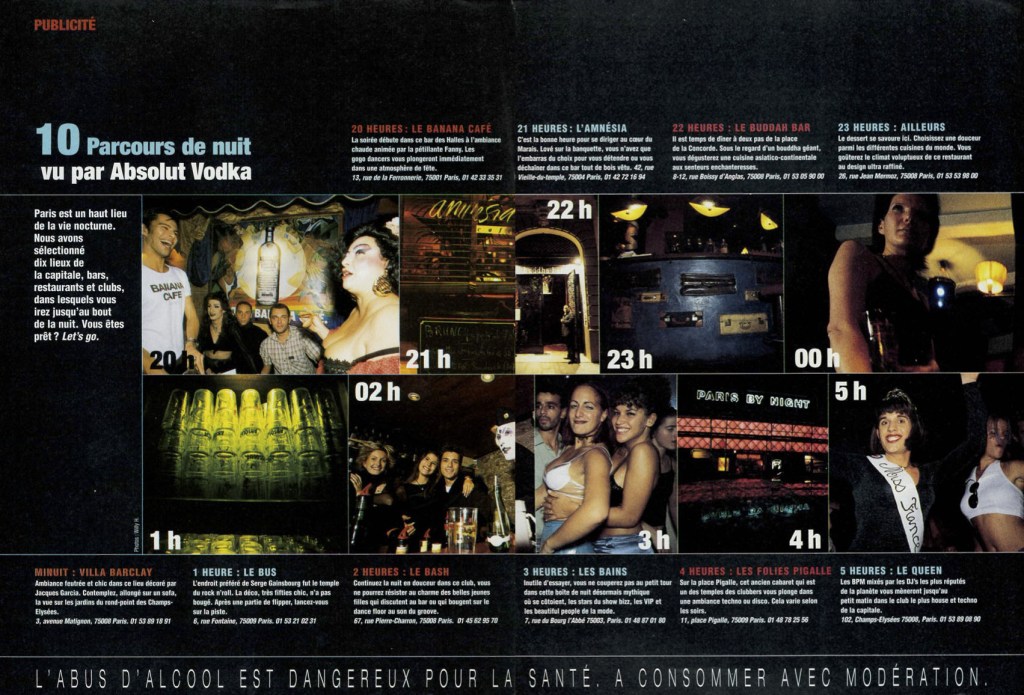 Absolut Publi-reportage - 10 parcours de nuite vu par Absolut Vodka