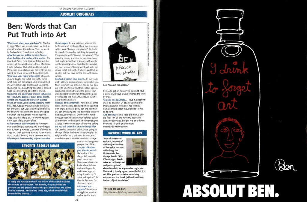 Absolut Originals - Time Magazine - Ben