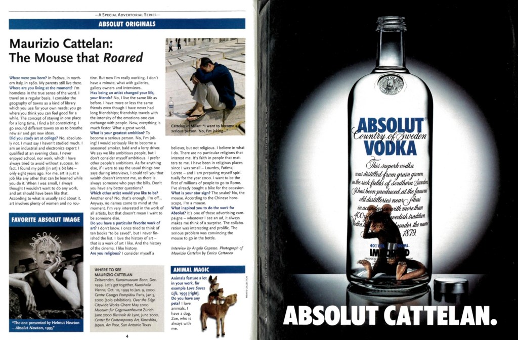 Absolut Originals - Time Magazine - Cattelan