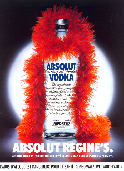 Campagne Absolut - Boîtes de nuit - France - Absolut Regine's
