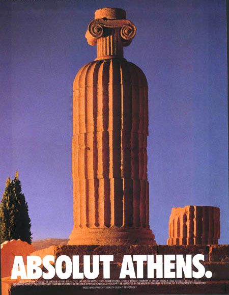 Campagne Absolut - Villes européennes - Athenes