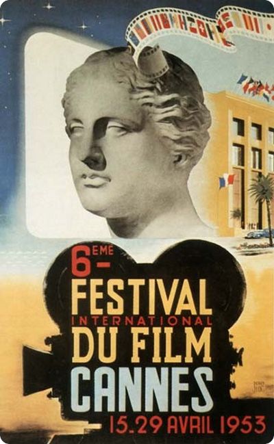 Affiche Festival de Cannes - 6ème édition - 1953