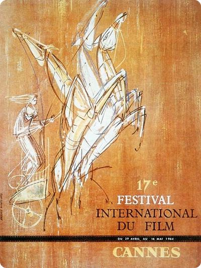 Affiche Festival de Cannes - 17ème édition - 1964