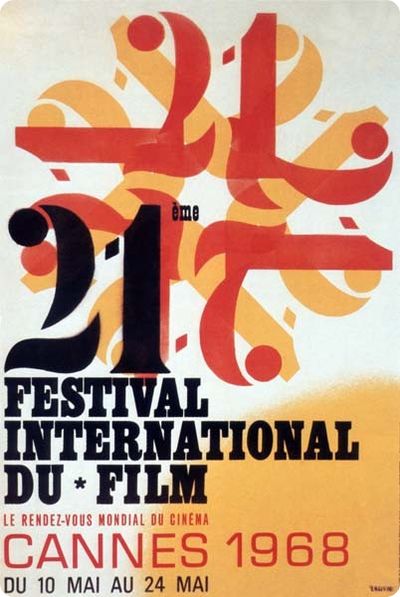 Affiche Festival de Cannes - 21ème édition - 1968