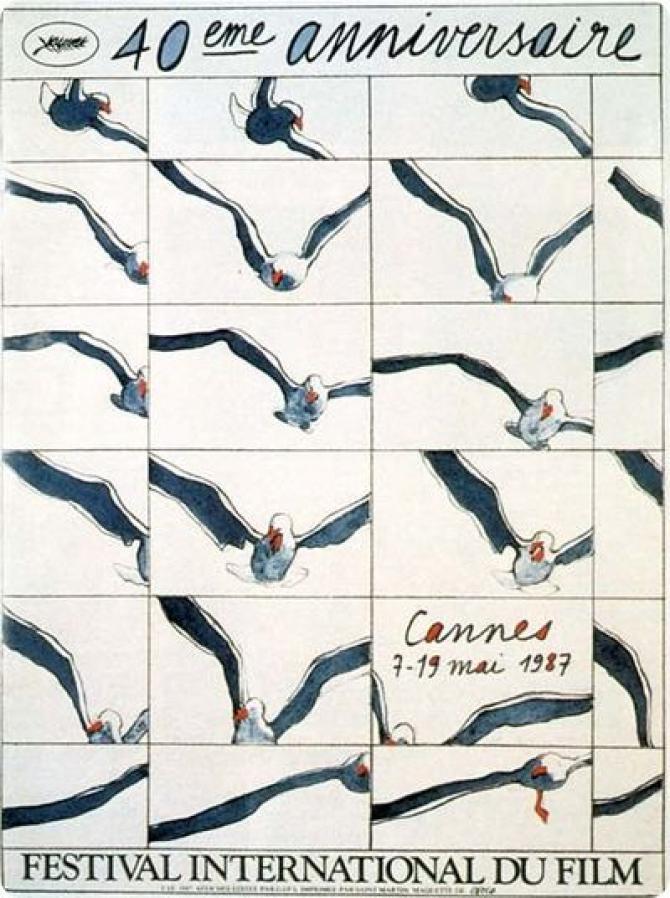 Affiche Festival de Cannes - 40ème édition - 1987- Mouette