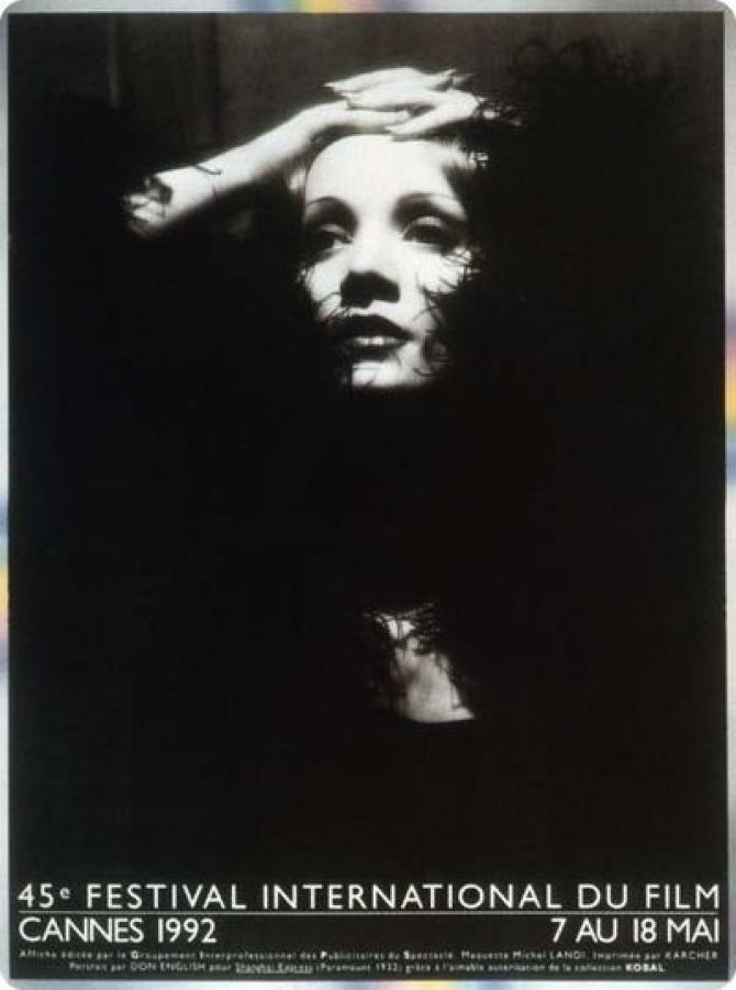 Affiche Festival de Cannes - 45ème édition - 1992- Marlène Dietrich
