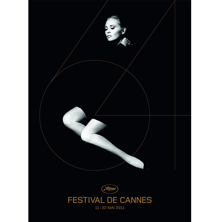 Affiche Festival de Cannes - 64ème édition - 2011 - Faye Dunaway noir et blanc