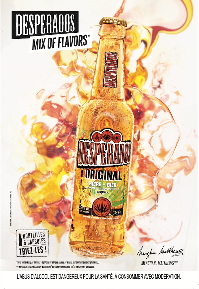 Publicité Desperados - Mix of Flavors - Bouteille d'Original - Création signée Meaghan Matthews - Agence Service Plan - 2023 - Format vertical