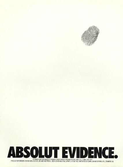 Publicité - Absolut Evidence