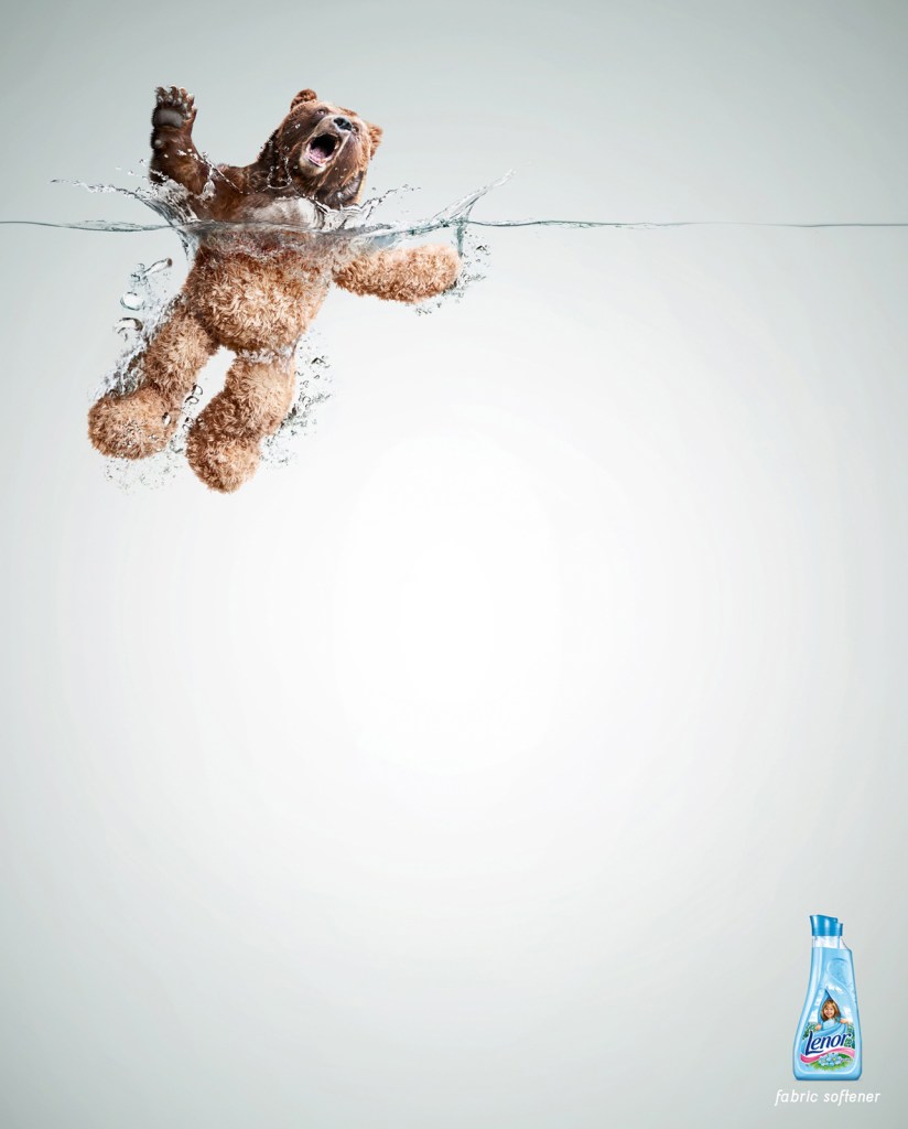 Publicité Lénor - Animaux - Peluche - Transformation - Douceur - ours