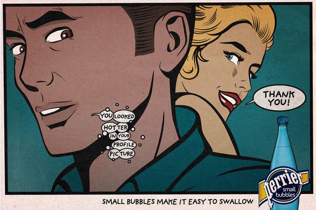 Affiche Perrier - Fines Bulles - version anglaise - Thank you