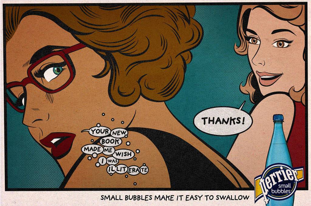 Affiche Perrier - Fines Bulles - version anglaise - Thanks