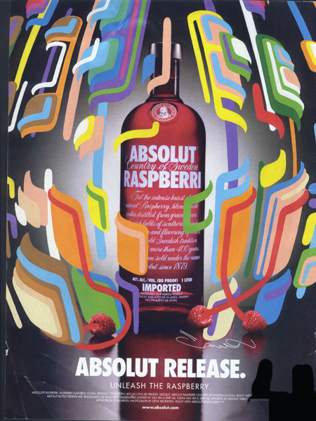 Absolut Release - PArfum Raspberri - motifs