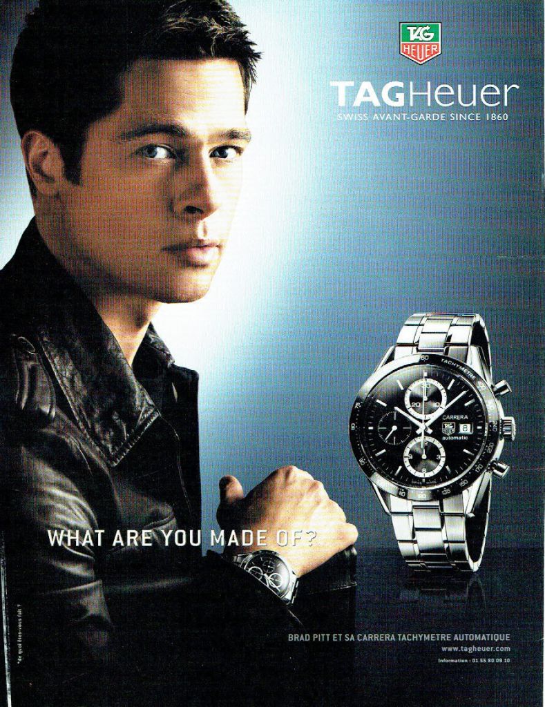 Publicité Tag Heuer - What are you made of ? - Brad Pitt