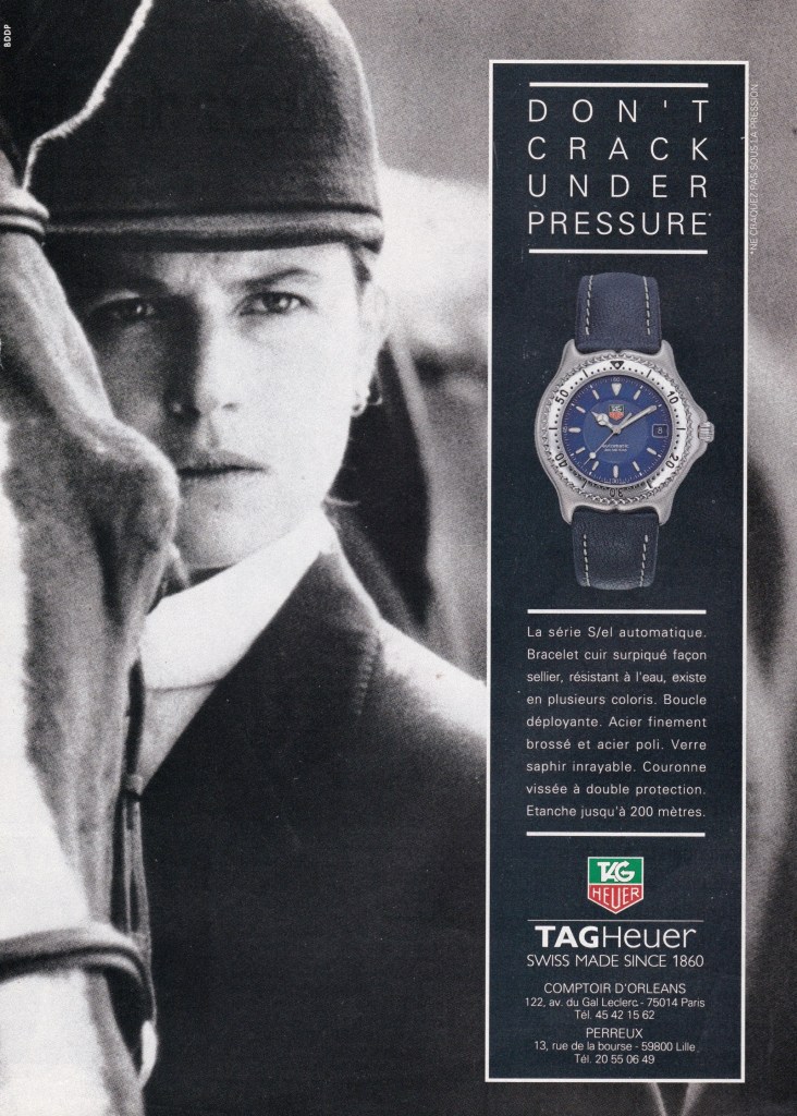 Publicité - Tag heuer - Don't crack under pressure - Cavalière