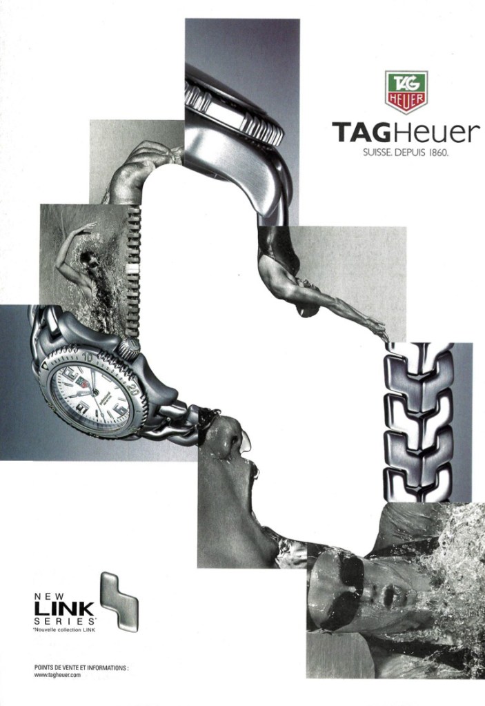 Publicité - Tag heuer - New Link Series - Natation