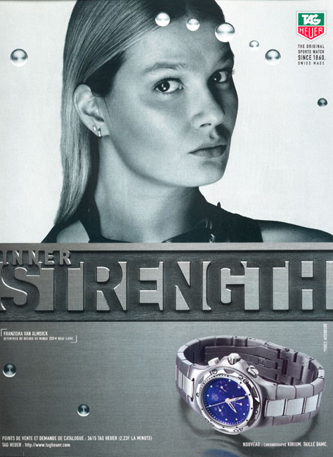 Publicité - Tag heuer - Inner Strength - Franziska Van Almsick