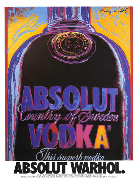 Publicité Absolut - Artistes - Absolut Warhol