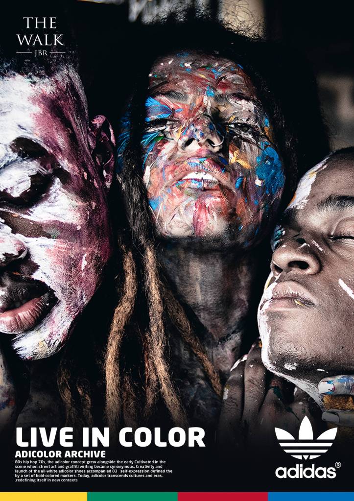 Publicité Adidas - Live in color - Peinture visage - 3 personnes