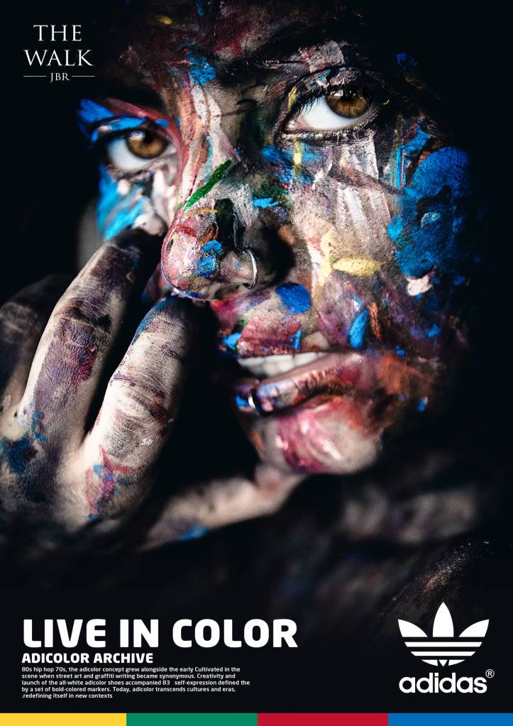 Publicité Adidas - Live in color - Peinture visage - 1 personne