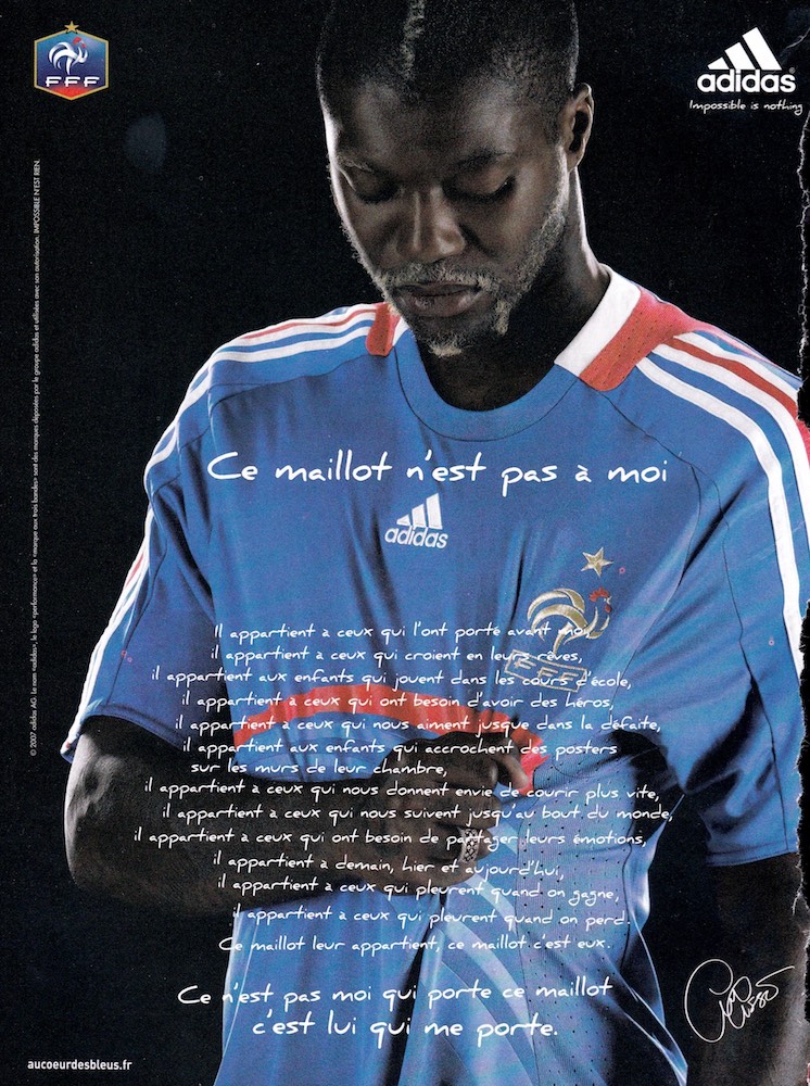 Publicité Adidas - FFF - Maillot Equipe de France - Djibril Cissé - Ce maillot n'est pas à moi
