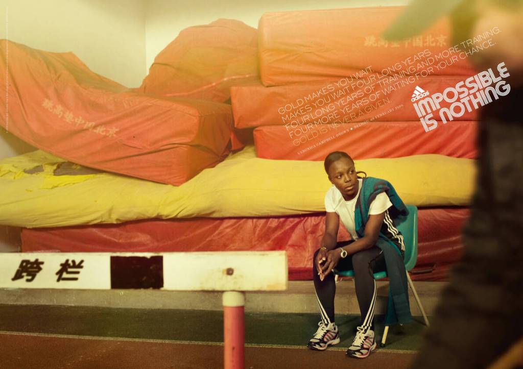 Publicités Adidas - Gold is never a given - JO Pékin - Veronica Campbell Brown
