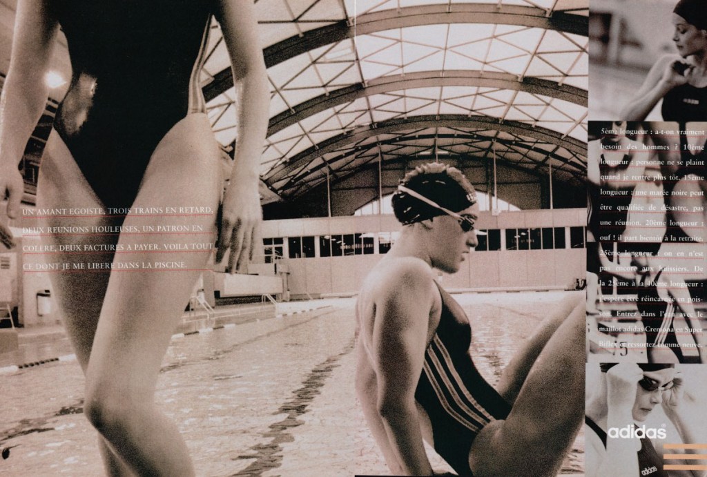 Publicité Adidas - Double page - Natation - décompresser