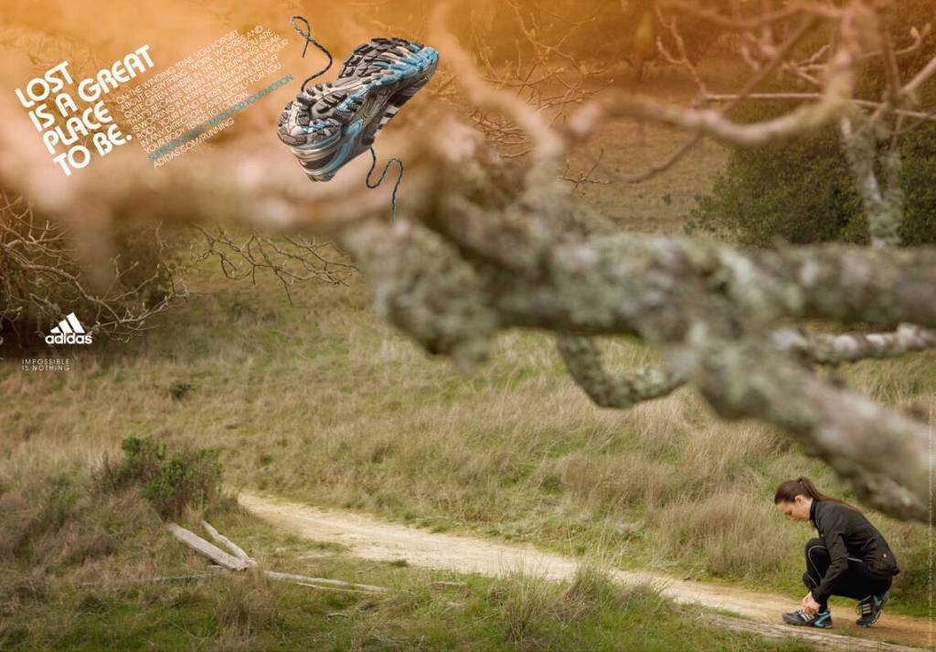 Annonces Adidas - Made for your motion - Lost is a great place to be