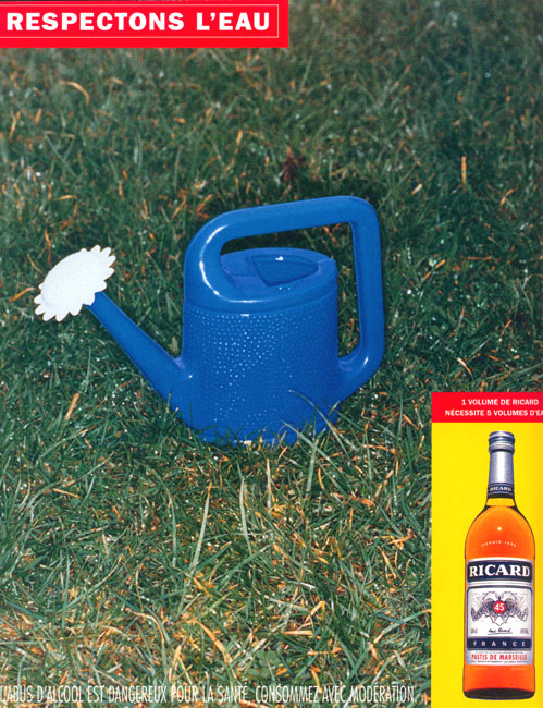 Publicité Ricard - Respectons l'eau - Arrosoir