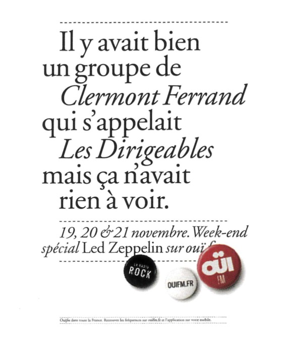 Campagne OuïFM - Week-end Spécial - Led Zeppelin