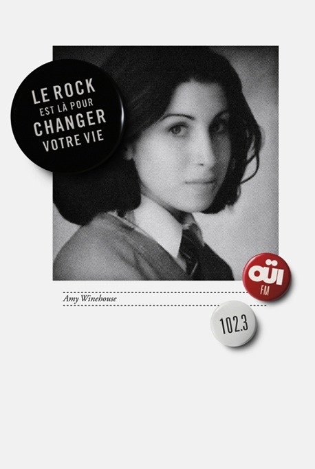 Publicité Ouï FM - Le Rock vous transforme - Amy Winehouse