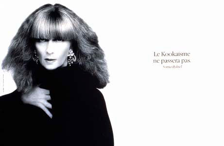 Publicité Kookaï - Noir et blanc - 1993 - Couturiers - Sonia Rykiel - Le Kookaïsme ne passera pas
