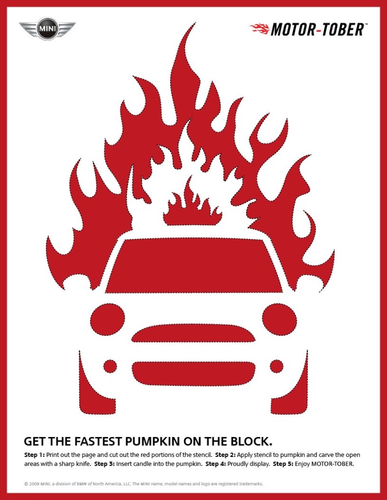 Publicité - Mini -Halloween - Motor Tober - 2009 - Flammes