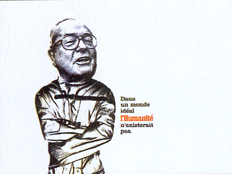 Campagne l'Humanité - Dans un monde idéal - Affiche - Le Pen - Camisole