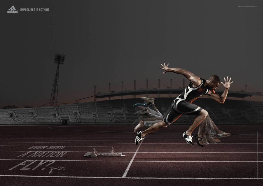 Campagne Adidas - Impossible is nothing - JO Pekin - Ever seen a nation fly ? - Tyson Gay