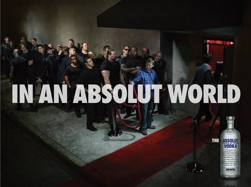 Campagne In an Absolut World - Videur - horizontal