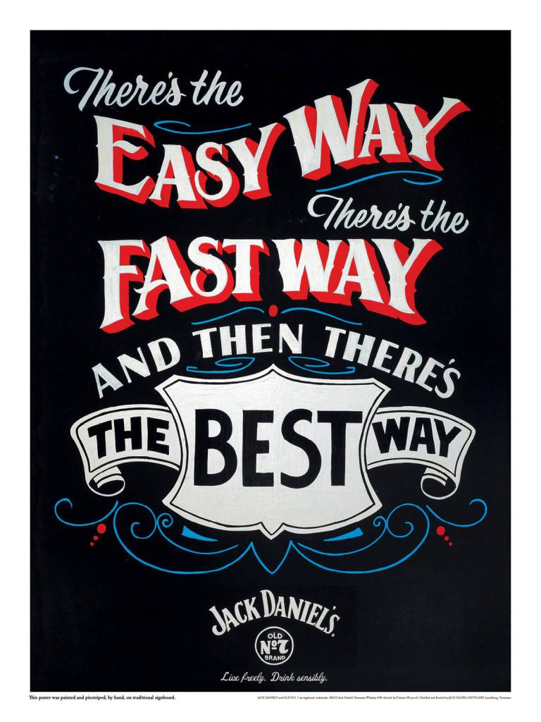 Publicité Jack Daniel's - Typographies - USA - The Best Way