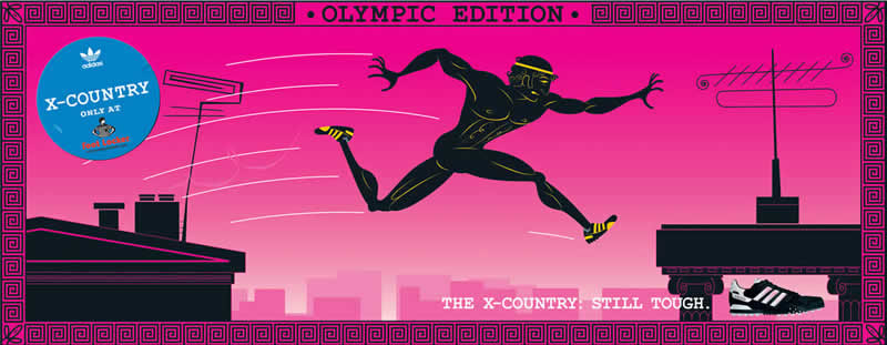 Publicité Adidas - Jeux Olympiques Athènes - Chaussures - The X-Country still tough