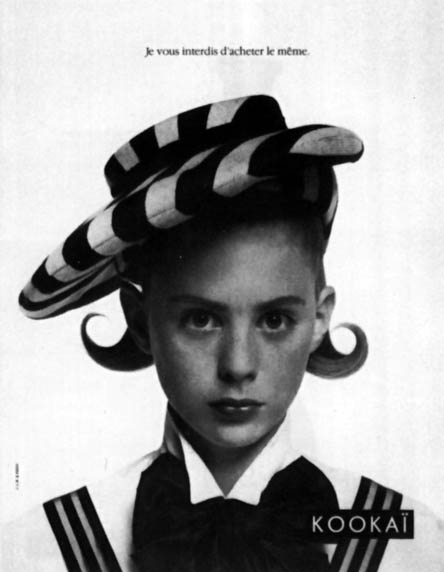 Publicité Kookaï - Noir et blanc - 1987 - Je vous interdit d'acheter les même