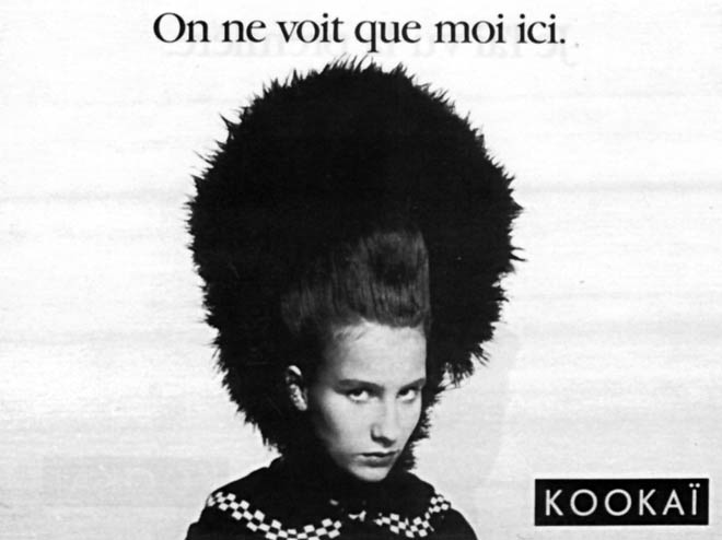 Publicité Kookaï - Noir et blanc - 1987 - On ne voit que moi ici
