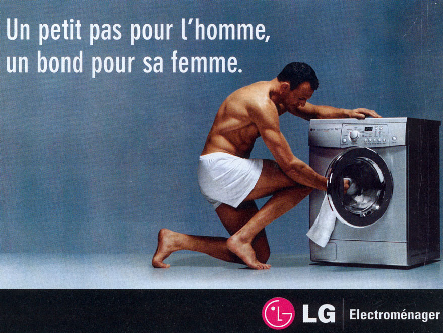 Publicité LG - Un petit pas pour l'homme, un bond pour sa femme - Lave Linge