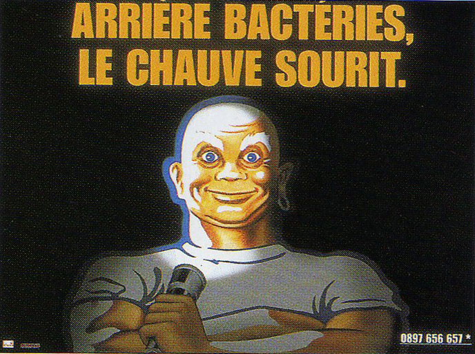 Affiche Mr Propre - années 90 - Le chauve sourit