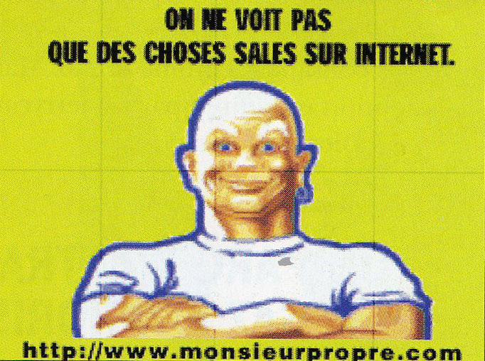 Affiche Mr Propre - années 90 - Choses sales sur Internet