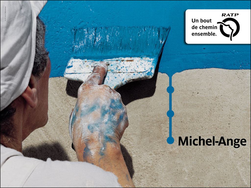 Affiches RATP - Les lignes de vie - Michel Ange