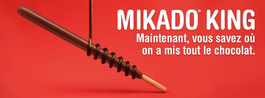 Campagne Mikado Stick - Mikado King Choco - Maintenant vous savez où on a mis tout le chocolat