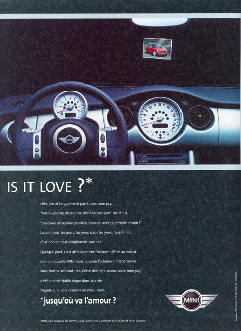 Publicité Mini - Is it love ? - photo