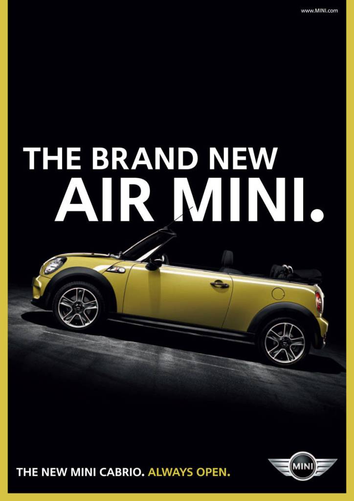Publicité - Mini cabriolet - Allemagne - 2009 - The brand new air Mini